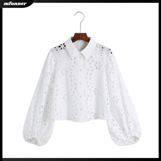 Áo Khoác Cardigan Tay Dài Phồng Thêu Họa Tiết Màu Sắc Thời Trang Cho Nữ