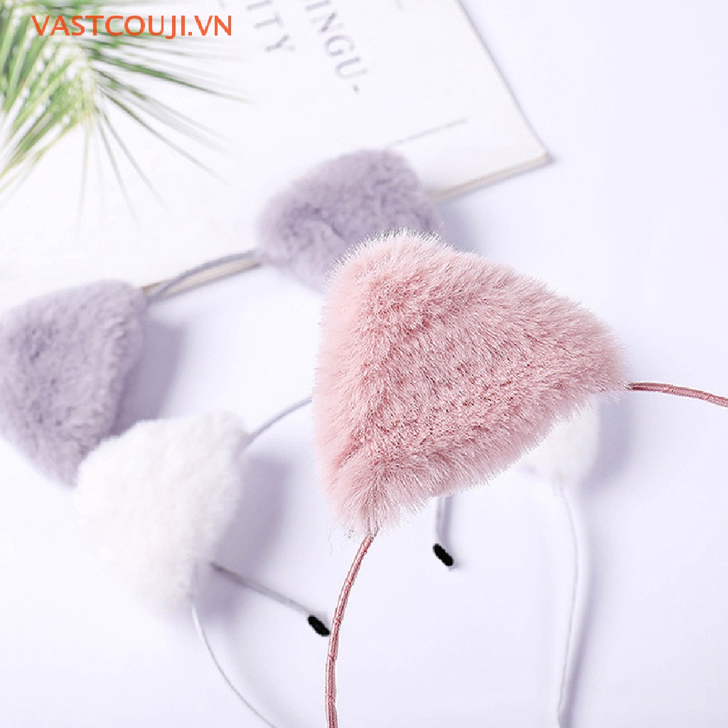 Băng Đô Tai Mèo Bông Hóa Trang Nhân Vật Hoạt Hình VASTJI