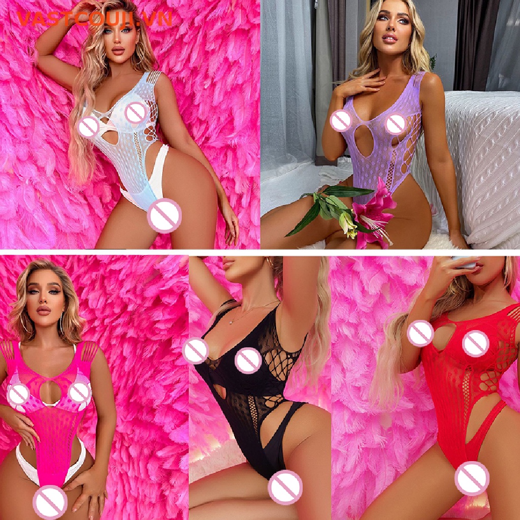 Đầm Lưới Màu Trơn Họa Tiết Chấm Bi Gợi Cảm Cho Nữ