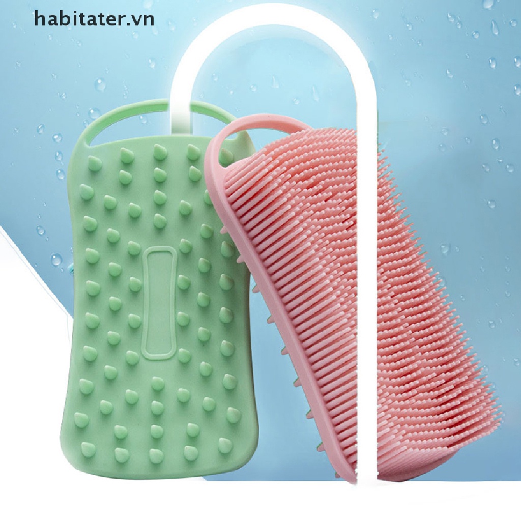 Bàn Chải Silicone Massage Da Đầu Khi Tắm 2 Trong 1