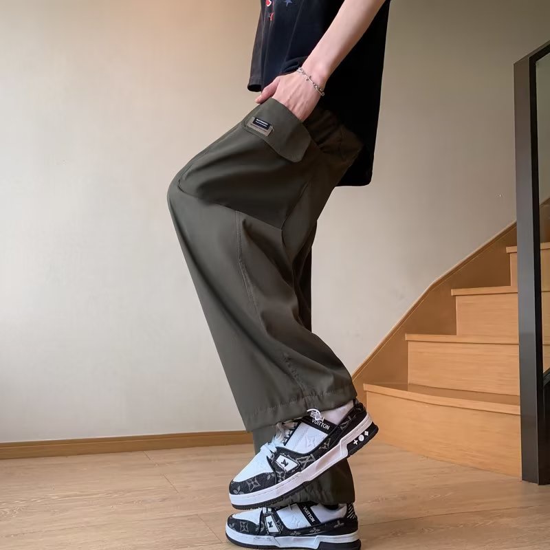 Quần Dài Ống Rộng Phong Cách Đường Phố Mỹ Thời Trang Mùa Hè Cho Nam