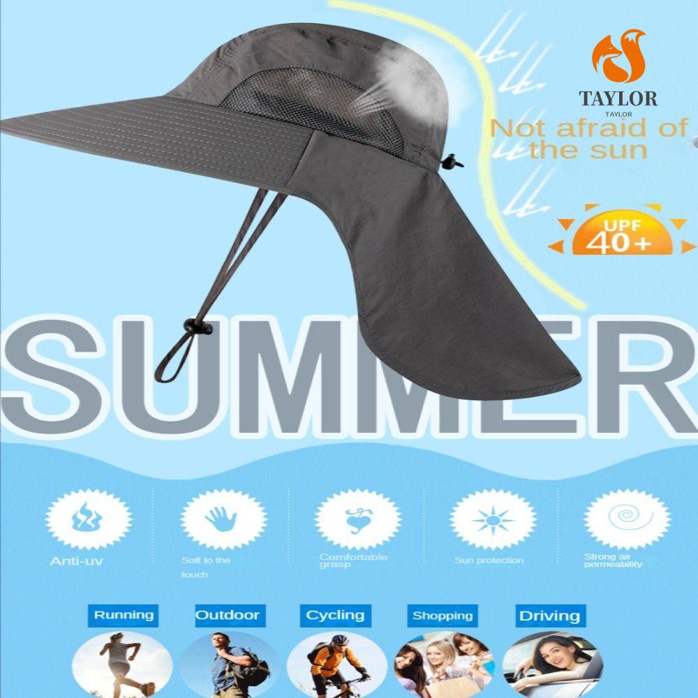Mũ Tai Bèo TAYLOR1 Màu Trơn Mau Khô Có Tấm Che Cổ Bảo Vệ Khi Đi Bộ Đường Dài