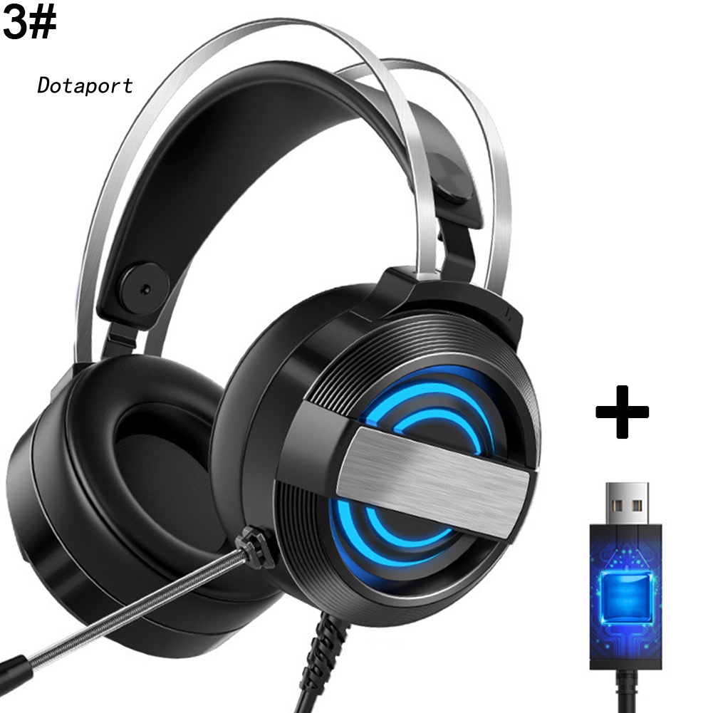 Tai Nghe Chụp Tai KDDT Có Dây Chống Tiếng Ồn Có Đèn LED Dùng Để Chơi Game