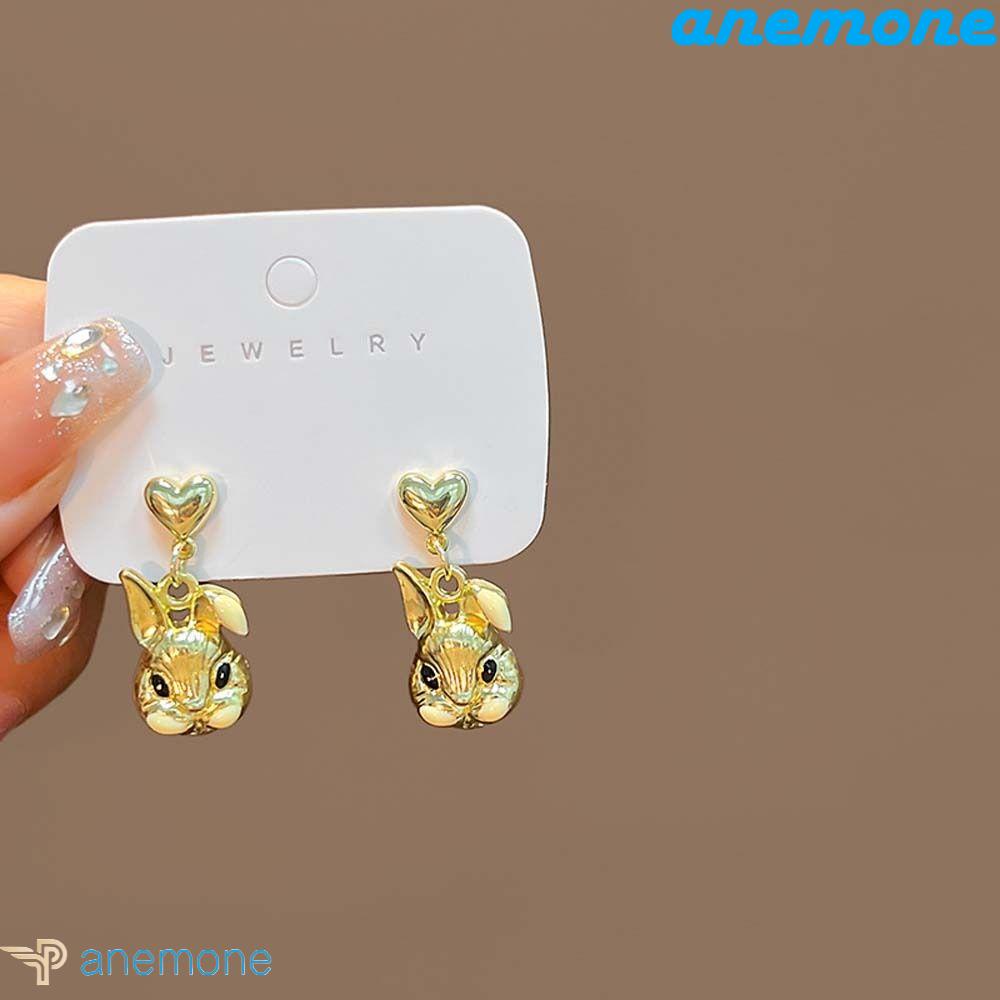 Khuyên Tai Dáng Dài Hình Chú Thỏ Màu Đỏ Thời Trang