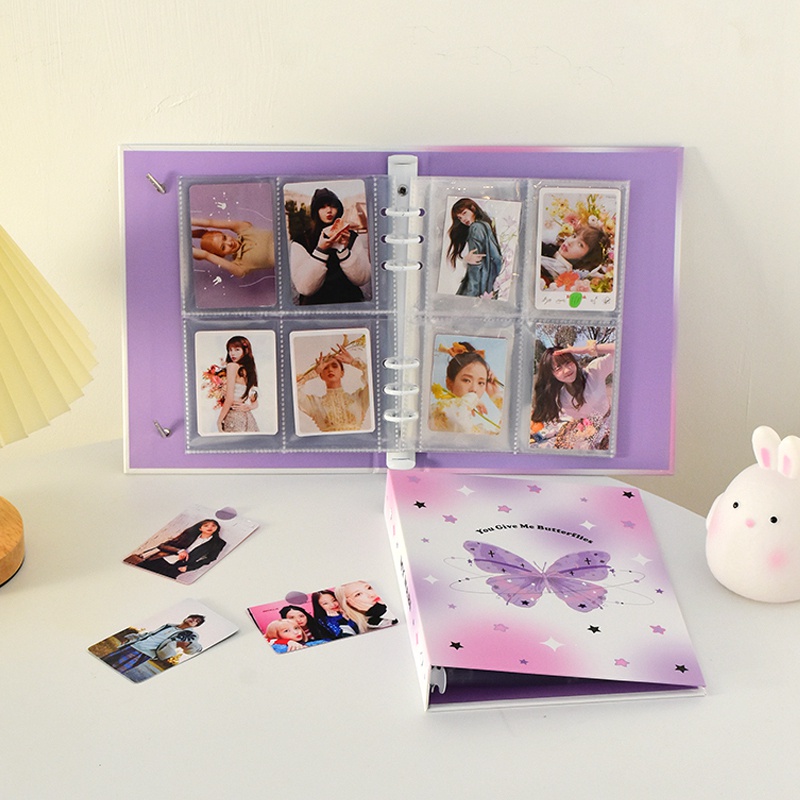 Bộ 10 Tấm Giá Đỡ Album Ảnh Họa Tiết Bươm Bướm Độc Đáo Xinh Xắn