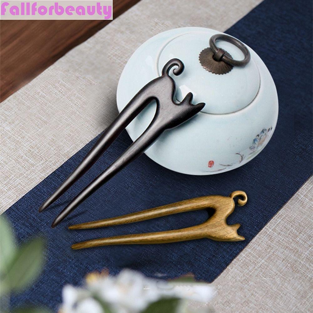 Trâm Cài Tóc Bằng Gỗ Đàn Hương Màu Đen Phong Cách Trung Hoa Cổ Điển