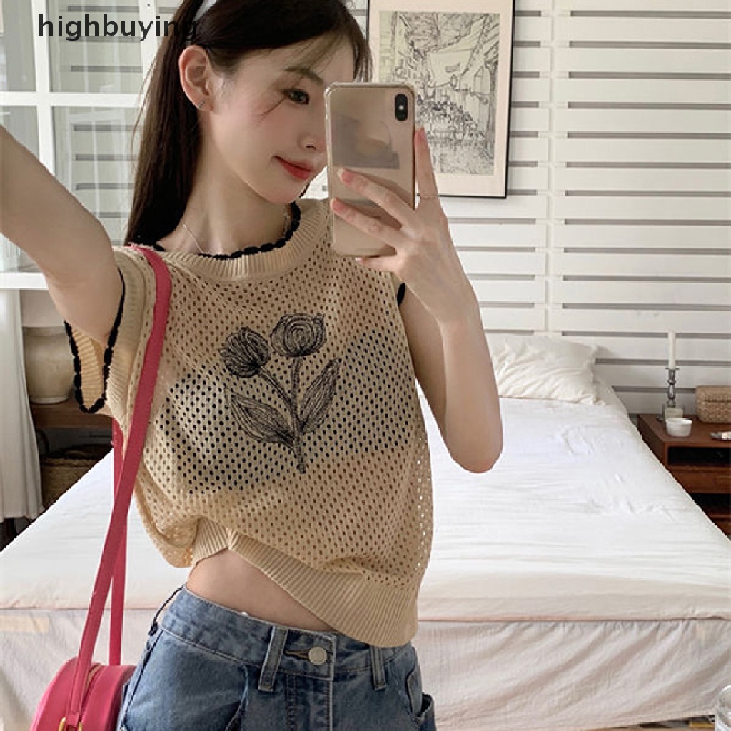 Áo Dây Dệt Kim Họa Tiết Hoa Thời Trang Mùa Hè Cho Nữ