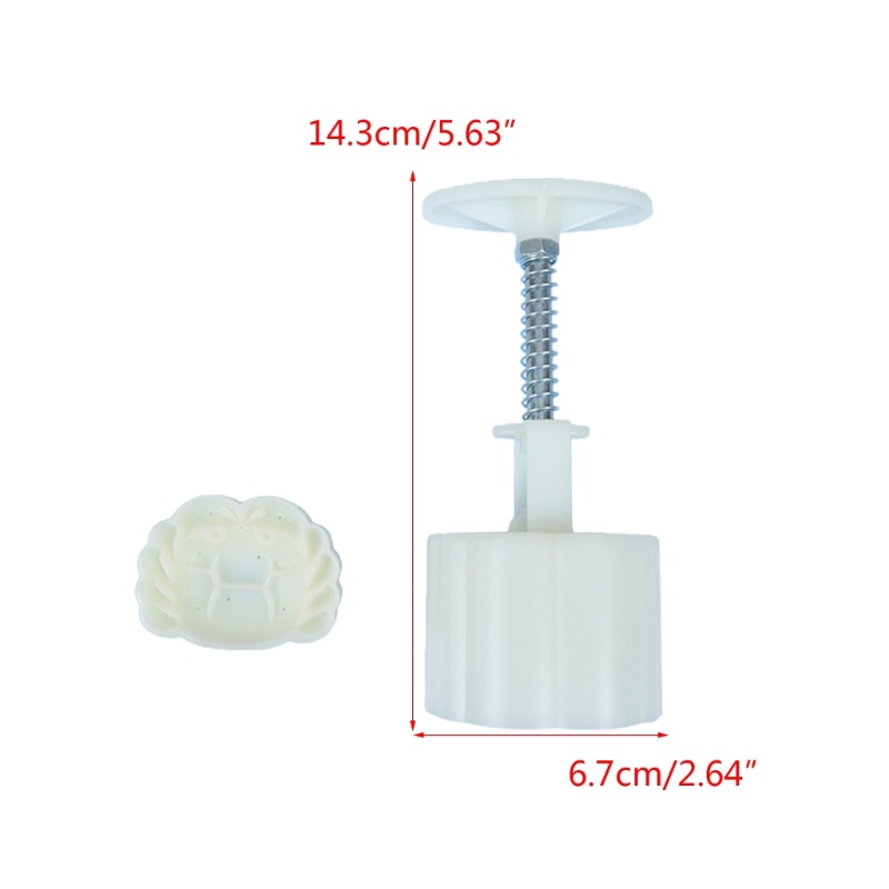 Khuôn Làm Bánh Trung Thu Hình Cua Bằng Nhựa 50g