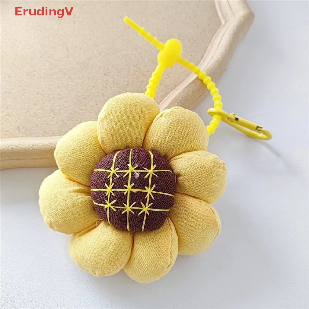 [ErudingV] Mặt Dây Chuyền Vải Cotton Lanh Hình Hoa Hướng Dương Trang Trí Túi Xách / Móc Khóa Quà Tặng Cho Nữ [Mới
