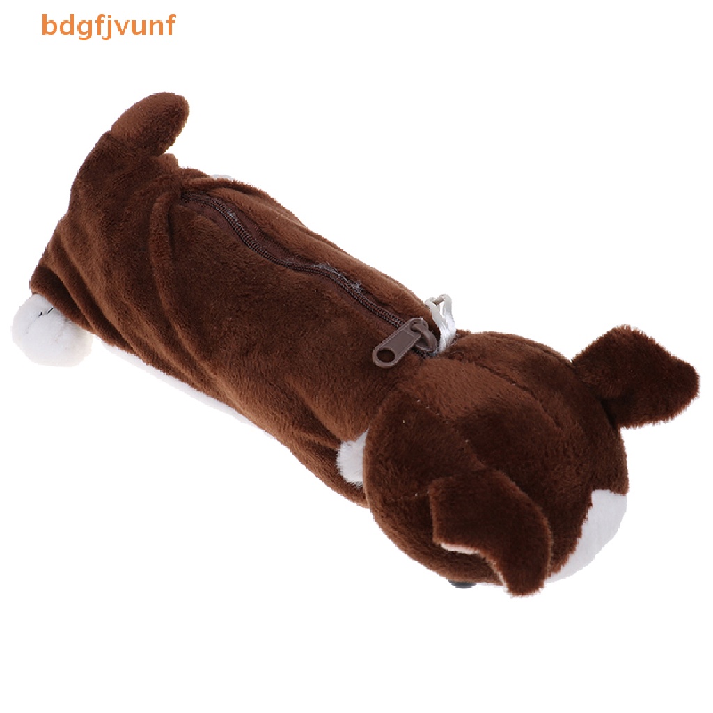 Túi Đựng Bút Bằng Lông Nhung Hình Chú Chó Hoạt Hình Cho Trẻ Em