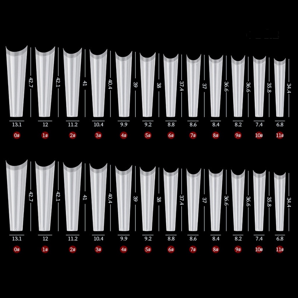 Bộ 500 Móng Tay Giả Siêu Mỏng Linh Hoạt Có Thể Tháo Rời Nhiều Kích Cỡ Cho Nữ