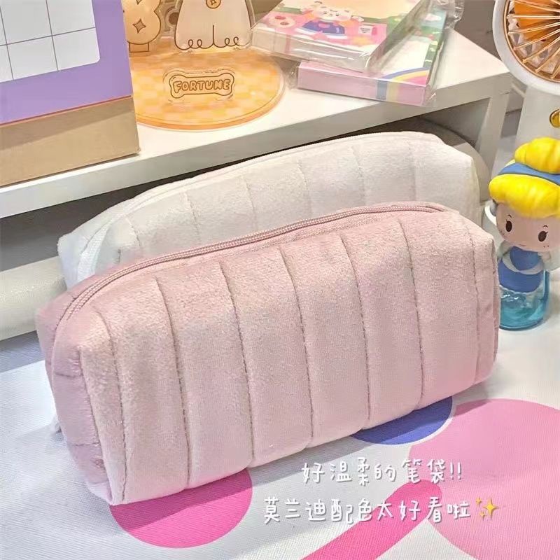 Túi Đựng Bút Chì Cỡ Lớn Họa Tiết Bánh Mì / Sữa / Đậu Nành Dễ Thương