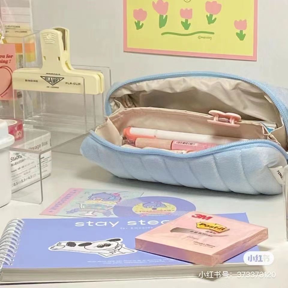 Túi Đựng Bút Chì Cỡ Lớn Họa Tiết Bánh Mì / Sữa / Đậu Nành Dễ Thương