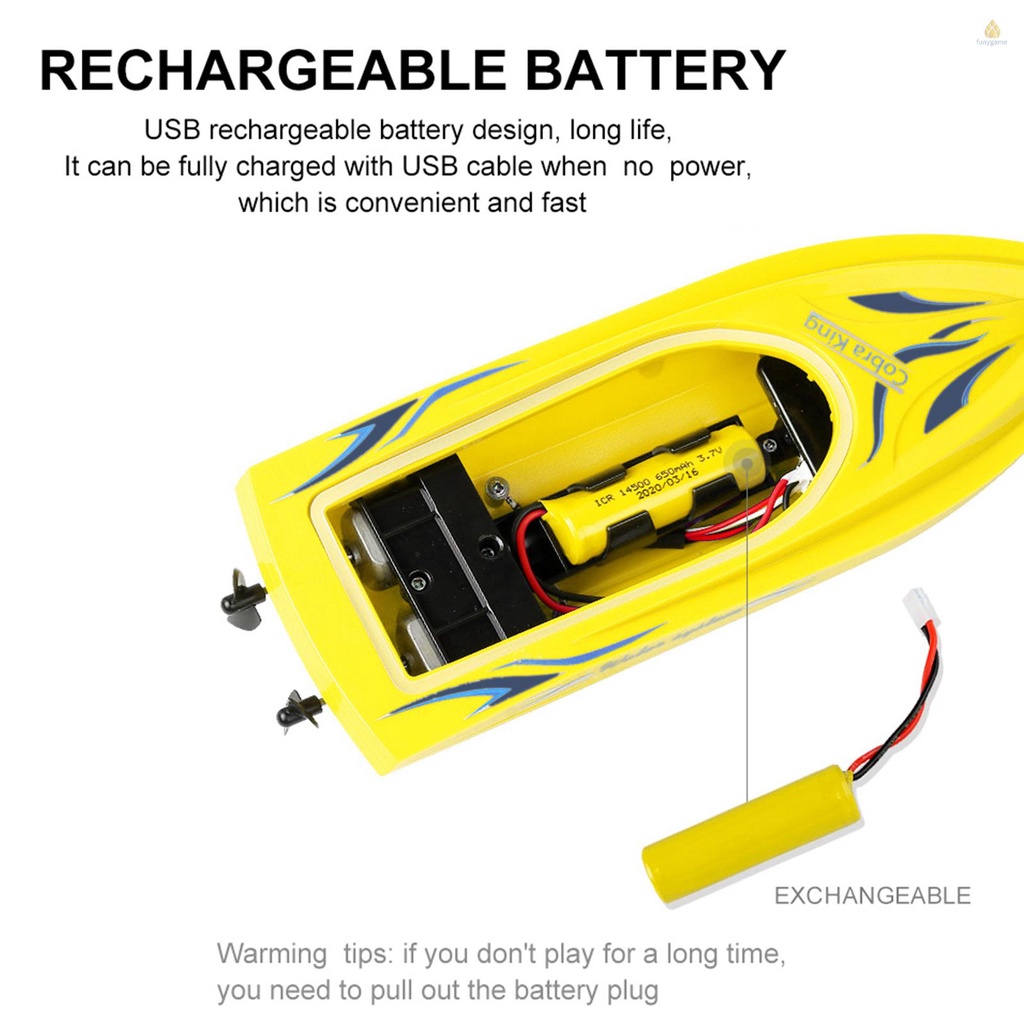 JJRC Thuyền Đua Điện Cá Sấu Điều Khiển Từ Xa 2.4G 2CH Chất Lượng Cao