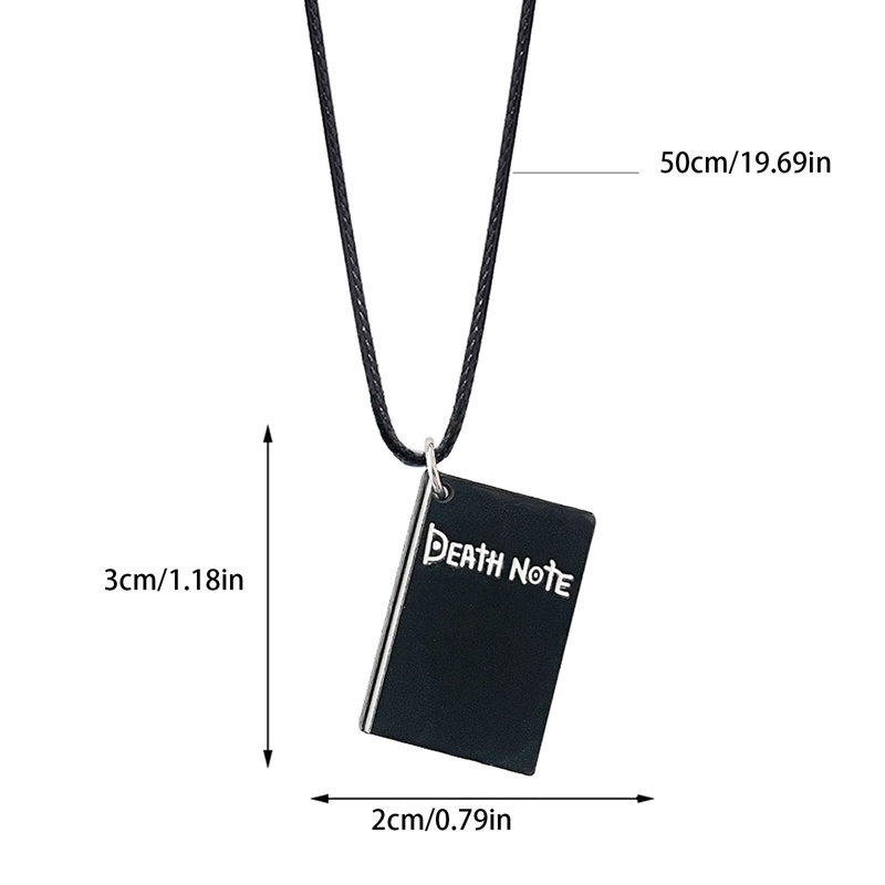 Vòng cổ Màu Đen Mặt Cuốn Sách Hoạt Hình Death Note Cá Tính Dành Cho Nam Và Nữ