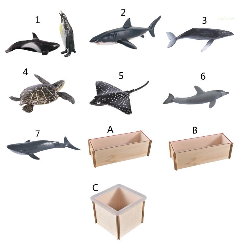 Khuôn Silicon Hình Động Vật Biển Mini Bằng Resin