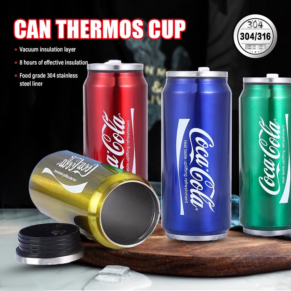 COCA-COLA Bình Nước Giữ Nhiệt Hình Lon Cocacola 350 / 500ml