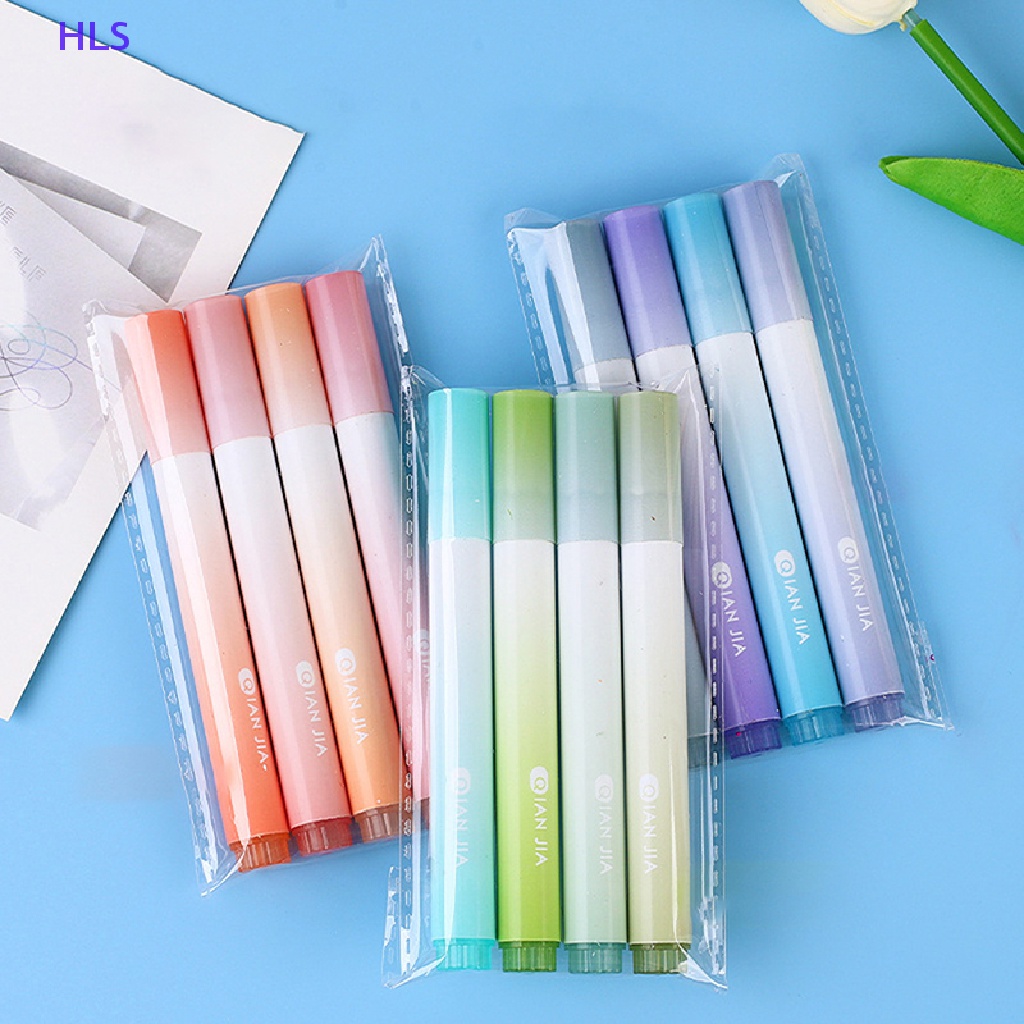 Set 4 Bút Đánh Dấu Sách Ghi Chú Nhiều Màu Dễ Thương