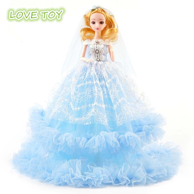 Bộ Búp Bê Mini Nkodok Mặc Đầm Cưới Xinh Xắn