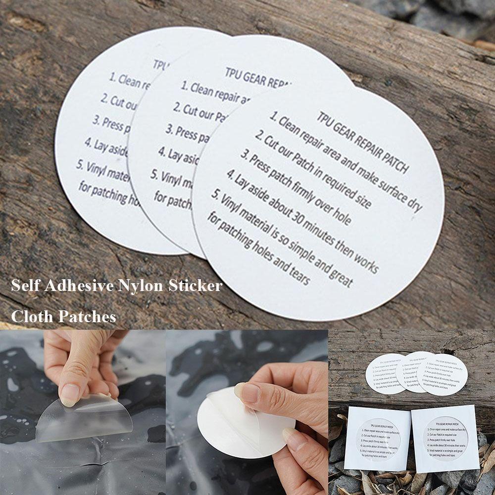 .Bộ 10 Miếng Dán Đệm Khí Hình Tròn Bằng Nilon Dùng Sửa Chữa Áo Khoác Ngoài Trời