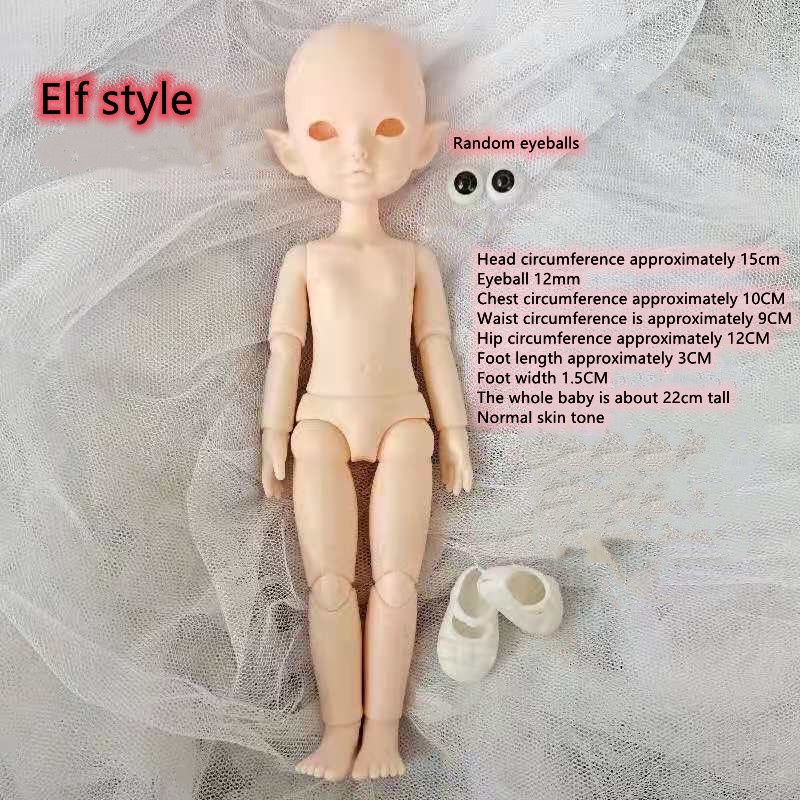 Búp Bê Bjd 23cm 15 Khớp Động Dễ Thương Không Có Trang Điểm Và Bóng Mắt 12MM