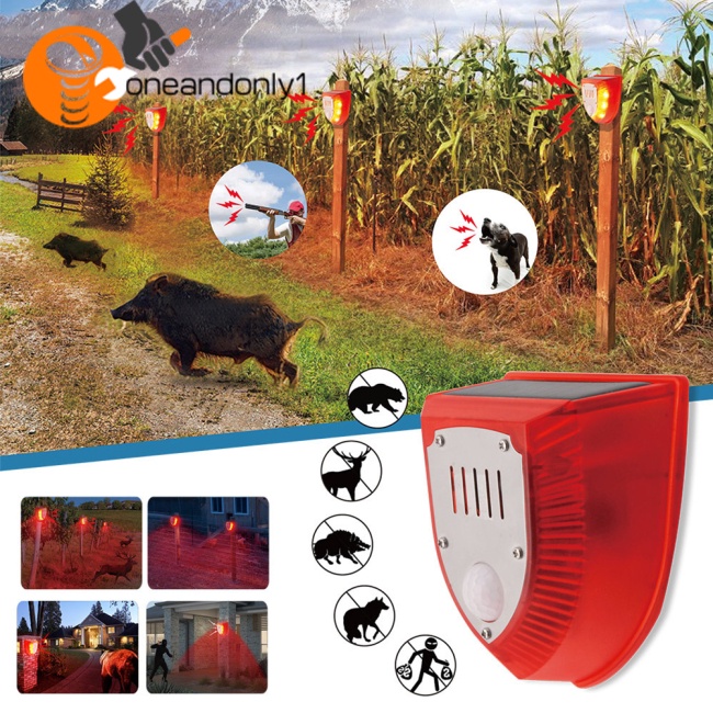 Còi Báo Động Cảm Biến Chuyển Động 3 Chế Độ Sử Dụng Năng Lượng Mặt Trời Cho Sân Vườn / Nông Trại