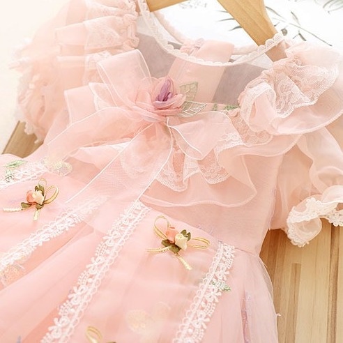 Đầm Công Chúa Lolita Tay Ngắn Thời Trang Mùa Hè 2023 Cho Bé Gái