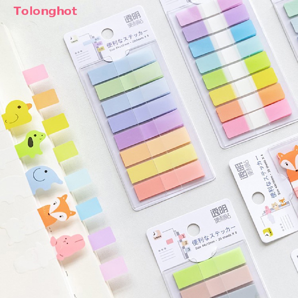 1 Miếng Dán Ghi Chú Tự Dính Chống Thấm Nước Hình Động Vật Dễ Thương