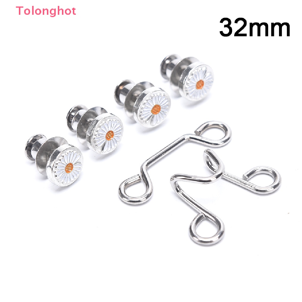 1 Bộ Nút Kim Loại Vô Hình Có Thể Tháo Rời Trang Trí Thắt Lưng Quần Jean DIY