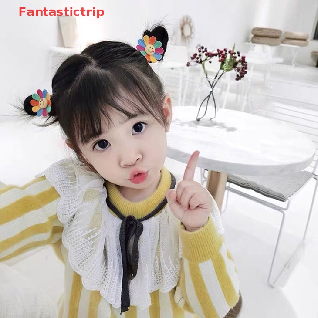Set 1 / 5 Kẹp Tóc Hoa Hướng Dương Mặt Cười Cho Bé Gái Mới