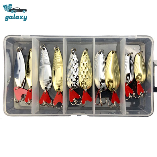 Galaxy Set 10 / 25 / 35 Mồi Giả Nhử Cá Bằng Kim Loại Chất Lượng Cao