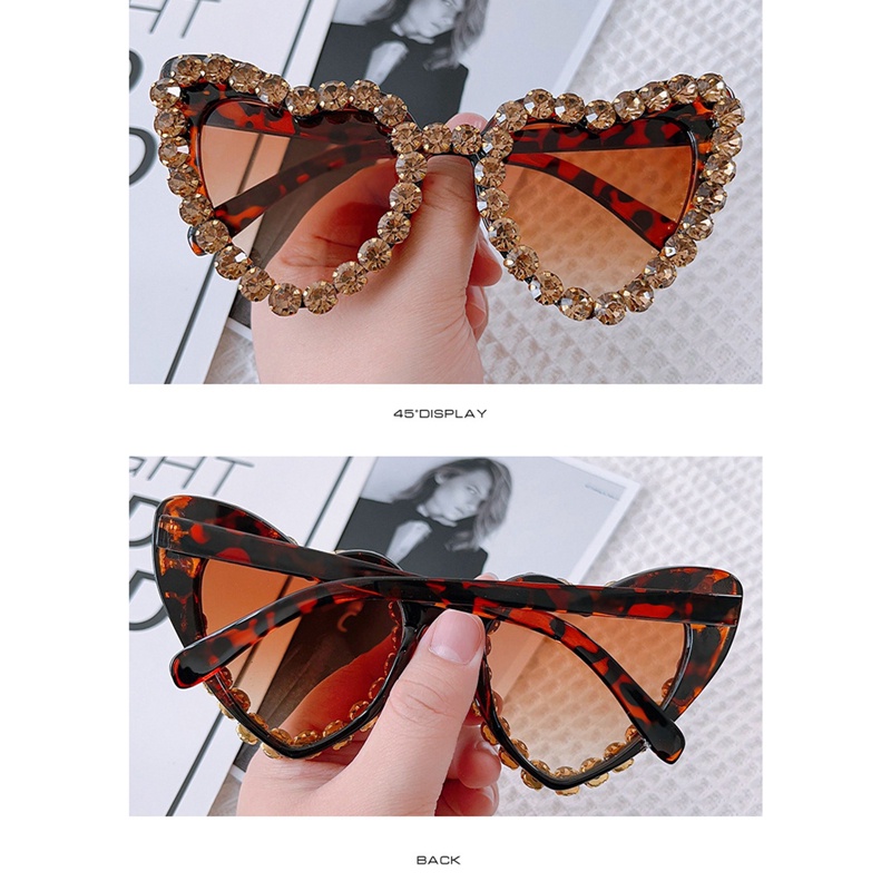 Kính Mát YGT Hình Trái Tim Đính Đá Lấp Lánh y2k Chống Tia UV400 Thời Trang Cho Nữ