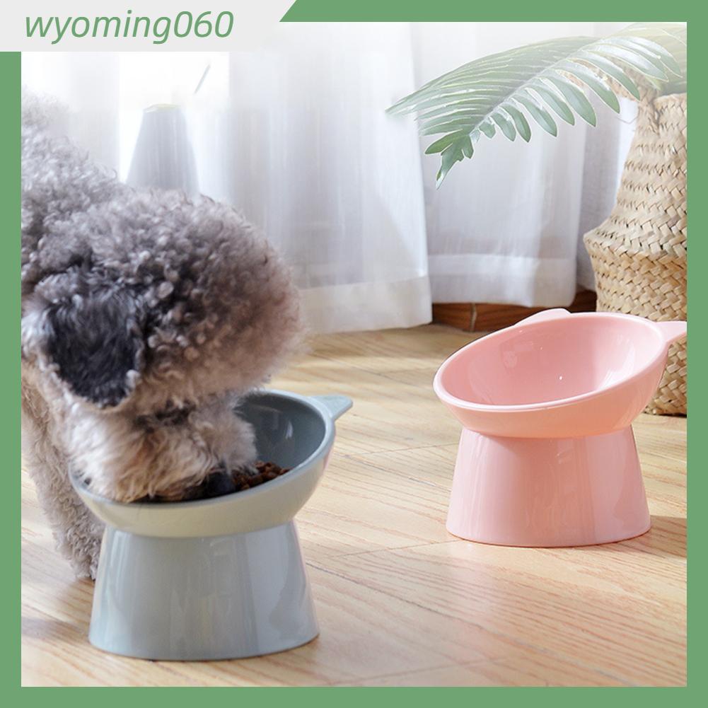 Bát đựng nước thức ăn cho mèo chó nhỏ nghiêng nâng cao dễ dàng vệ sinh