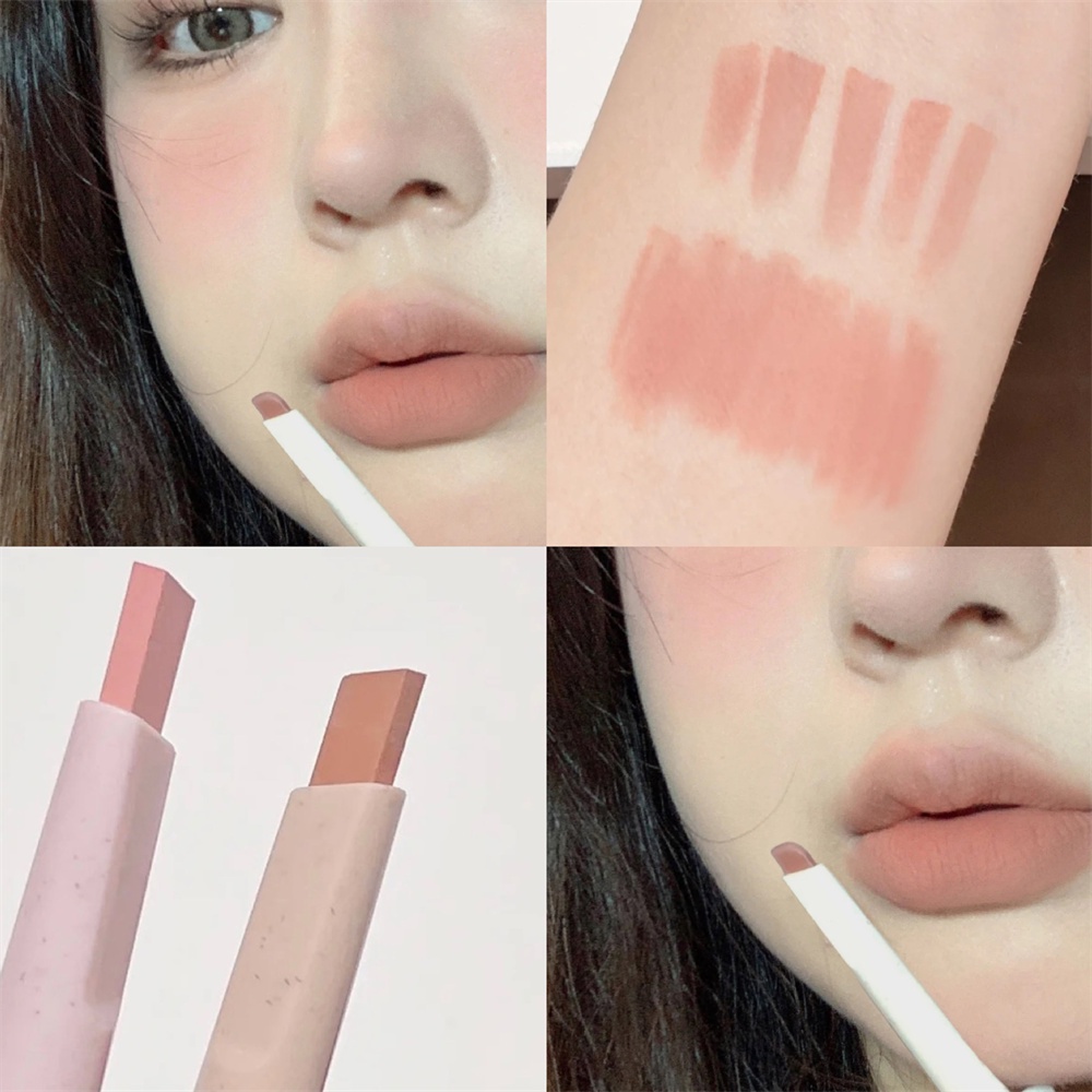Gege Bear Matte Velvet Lip Liner Lâu Trôi Không Thấm Nước Ultra Fine Pencil Lip Gloss PK Gogo Tales .