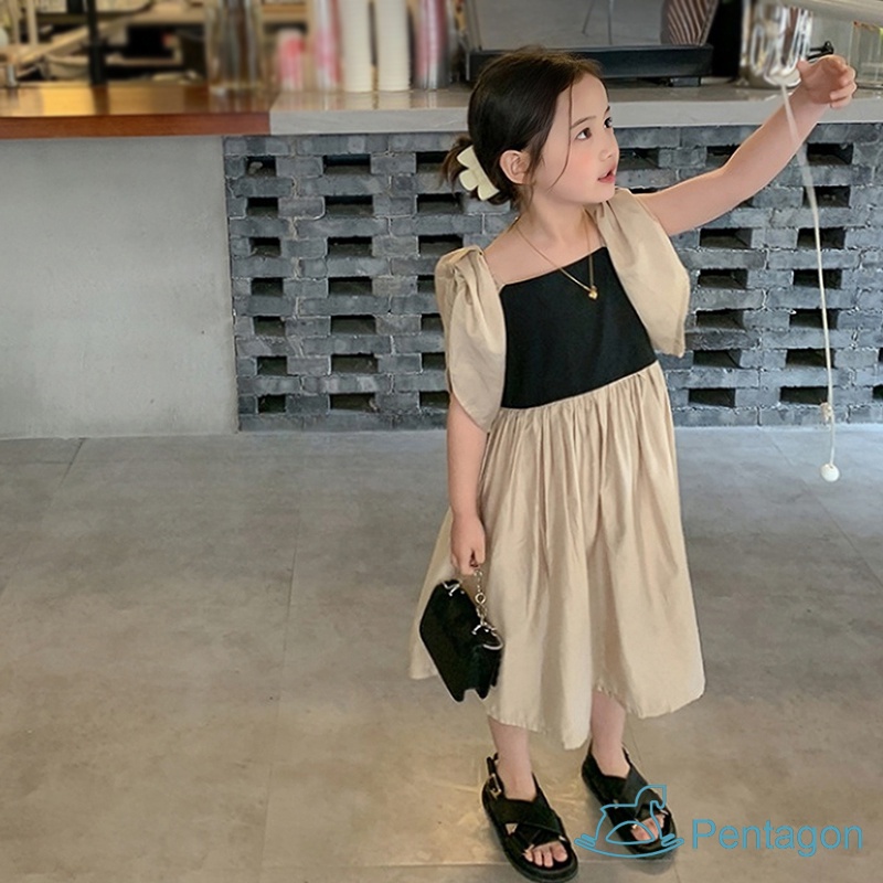 Đầm Tay Phồng Cổ Vuông Thân Thiện Với Da Thoáng Khí Thời Trang Dự Tiệc Ngọt Ngào Cho Nữ