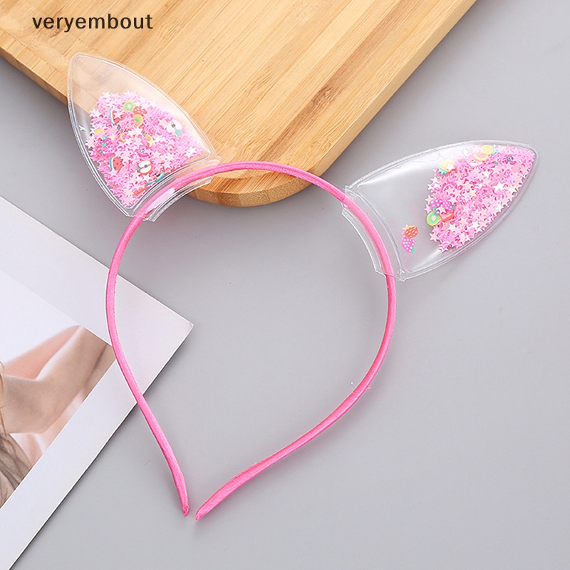 Băng Đô Trong Suốt Phối Kim Tuyến Lấp Lánh Thời Trang Cho Bé Gái