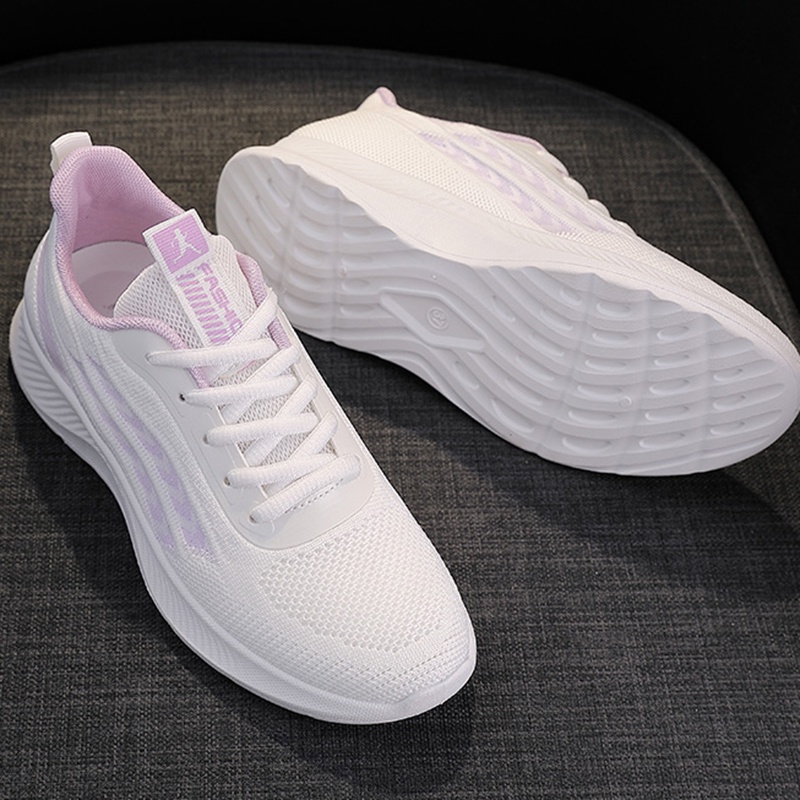 Giày Thể Thao Đế Mềm Trọng Lượng Nhẹ Thoáng Khí Thoải Mái Cho Nữ