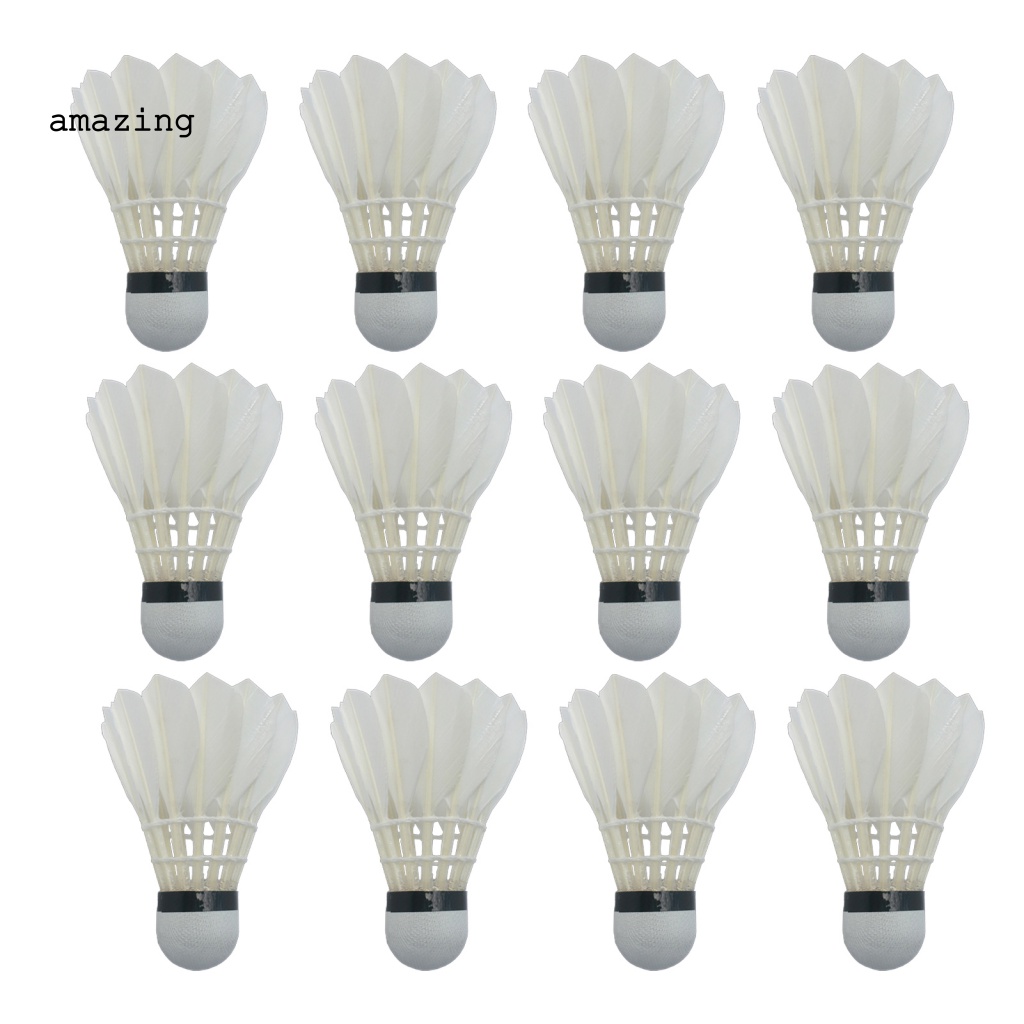 Set 12 Trái Cầu Lông Tập Luyện Chống Gió Độ Co Giãn Cao