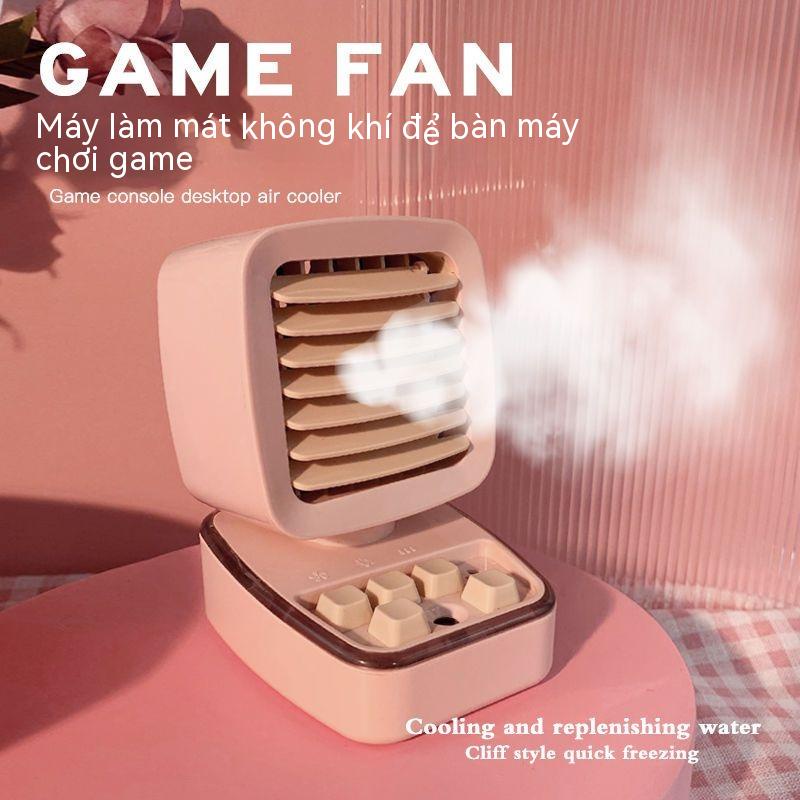 Quạt Điện Nhỏ Gió Lớn Im Lặng Phun Làm Mát Mini USB Sạc Sinh Viên Ký Túc Xá Máy Tính Để Bàn