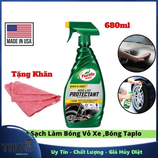 Chai Xịt Làm Bóng Vỏ Xe Bóng Táp Lô Turtle Wax Protectant 680ml Tặng Khăn