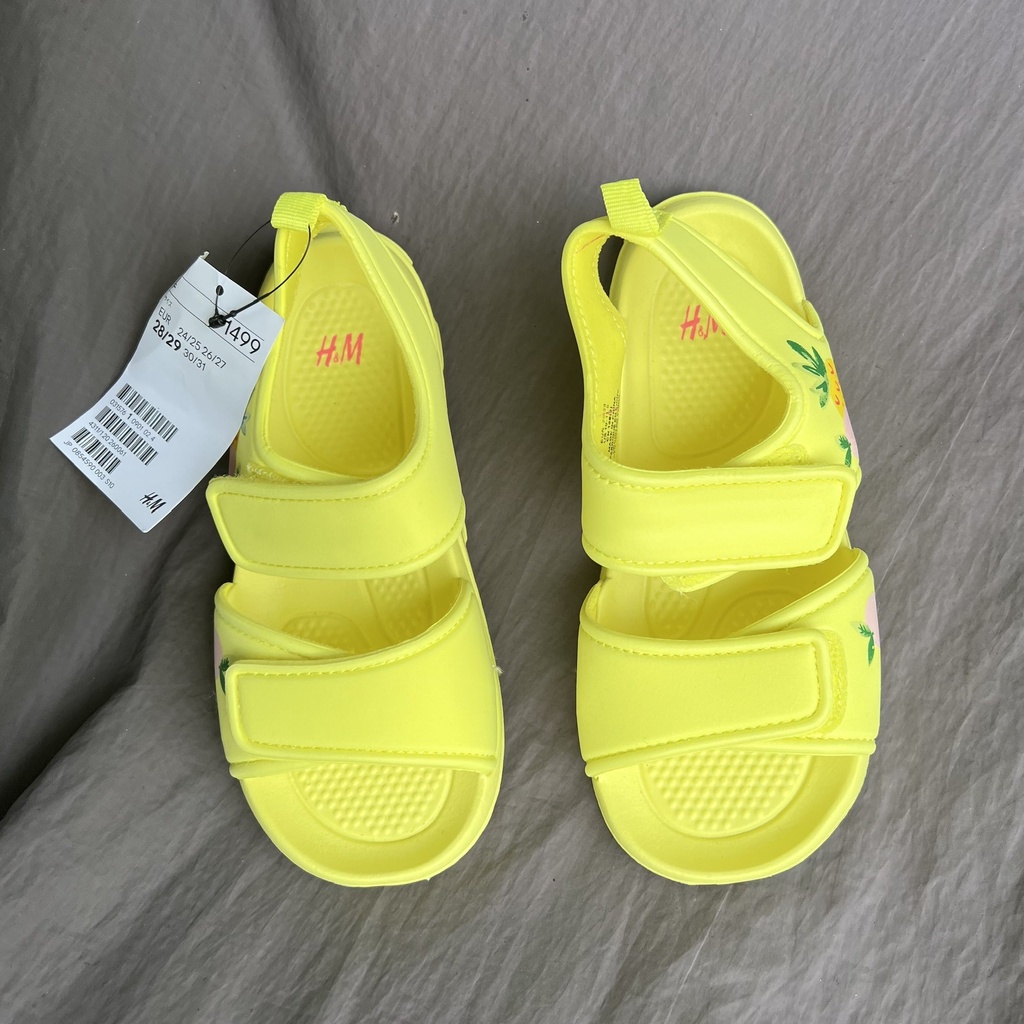 Sandal Bé Gái Xốp Siêu Nhẹ EVA Màu Vàng HM Size 28/29