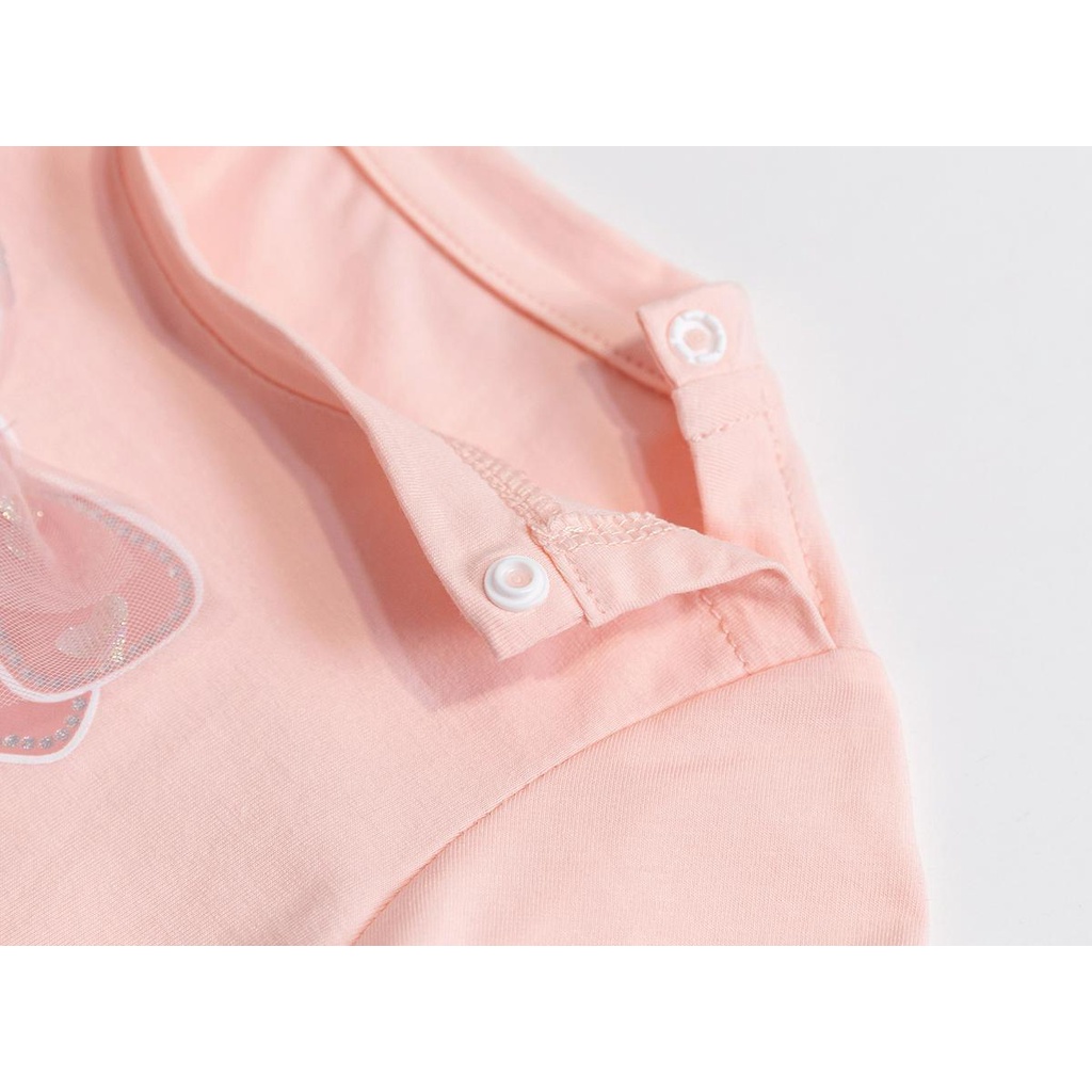 Áo Thun Tay Ngắn 90-140cm Phối Nơ Màu Sắc Ngọt Ngào Thời Trang Cho Bé Gái