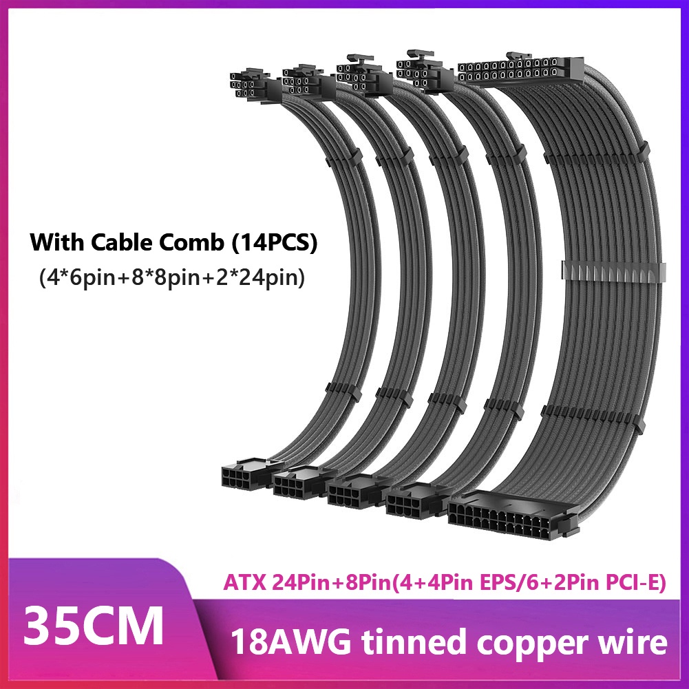Dây Cáp Mở Rộng Bo Mạch Chủ CPU GPU 24Pin 8P 6 + 2P EPS PCI-E
