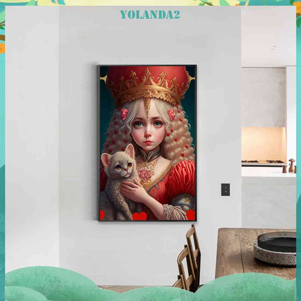 Tranh Đính Đá Kim Cương Toàn Bộ 5D DIY Hình Vẽ Cô Gái Trang Trí Nhà Cửa