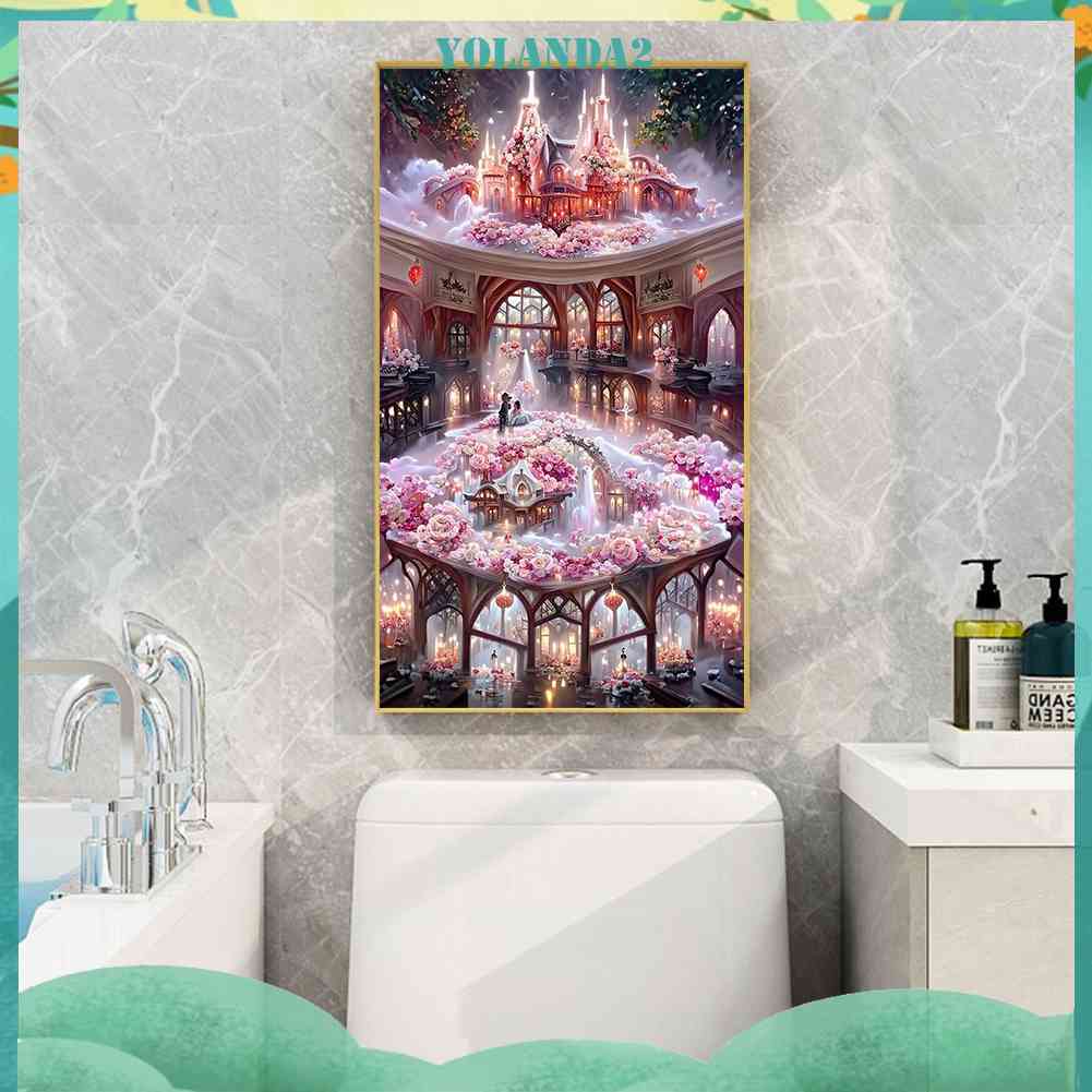 Bộ Tranh Đính Đá 5D Toàn Diện Họa Tiết Hoa Hồng Độc Đáo Trang Trí Nhà Cửa