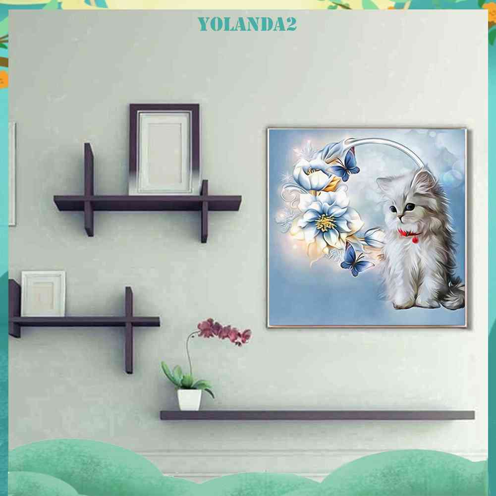 Tranh Đính Đá Kim Cương Toàn Bộ 5D DIY Hình Vẽ Mèo Ba Tư