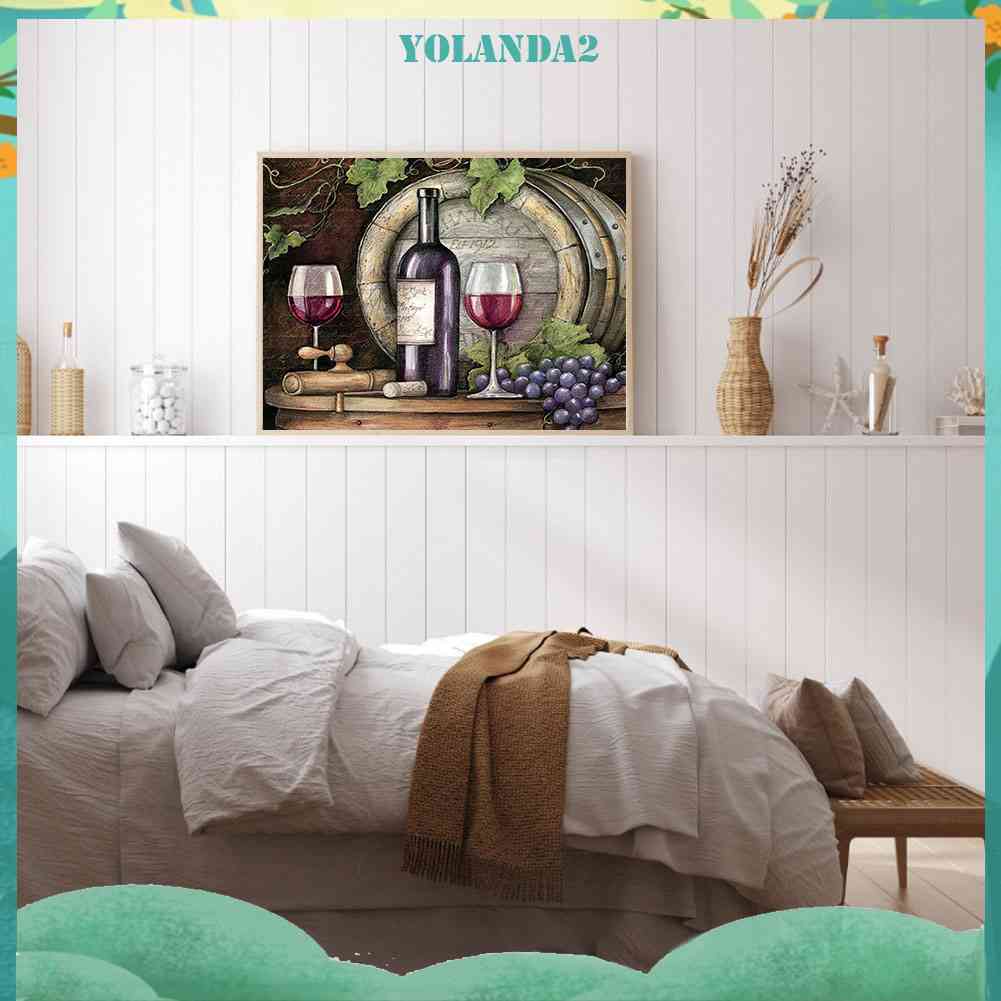 Bộ Tranh Đính Đá Diy Hình Thùng Rượu Độc Đáo Sáng Tạo