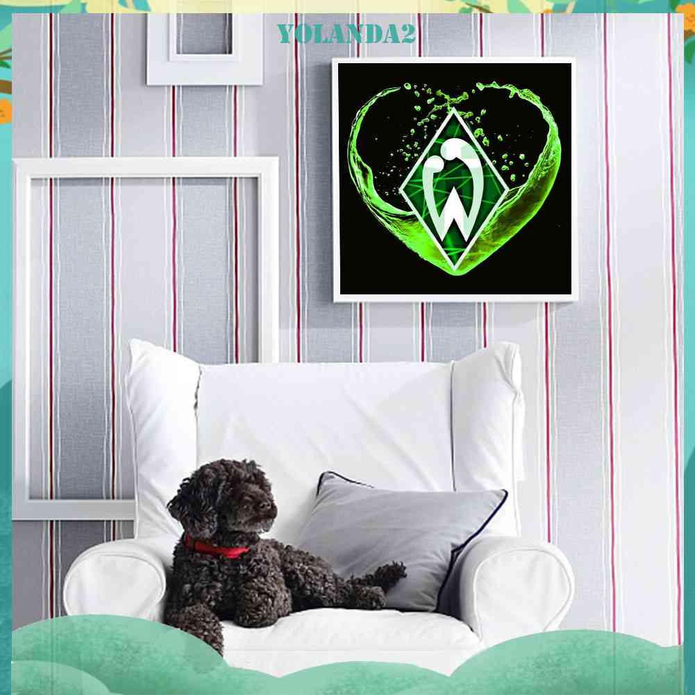 Tranh Đính Đá Kim Cương Toàn Diện Hình Logo Đội Bóng Bremen