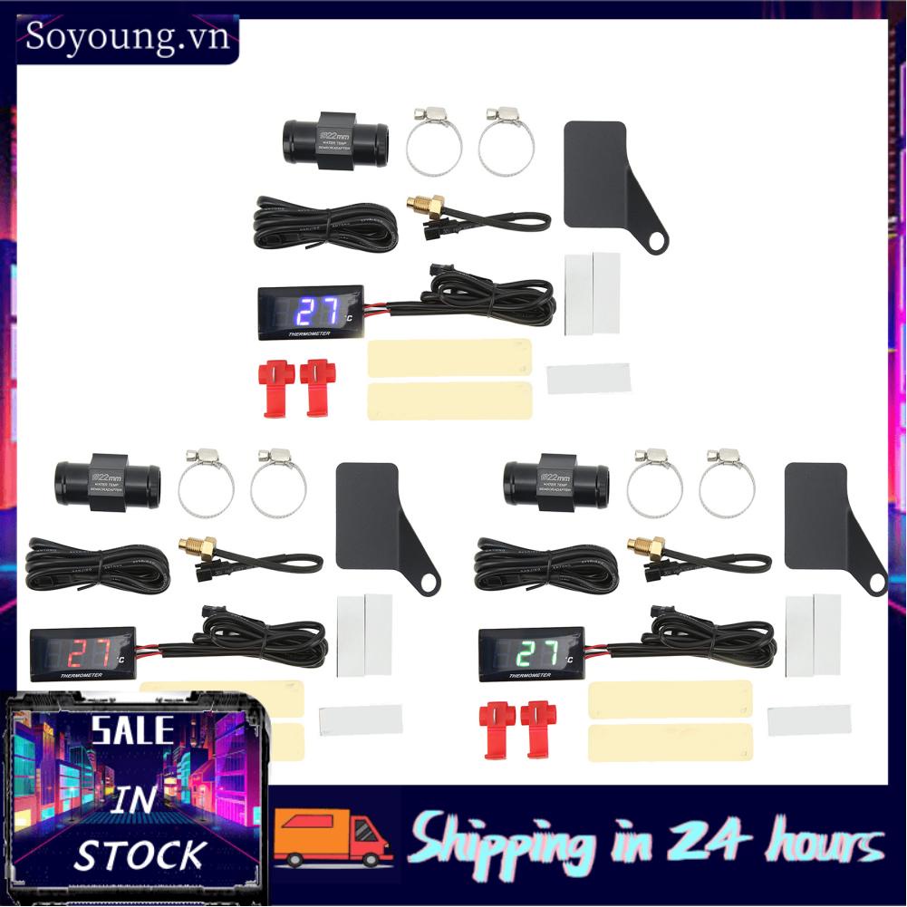 Soyoung Motorcycle Water  Easy To Install High Definition Digital Display M10 Sensor Thread Motorbike LCD Tempt Gauge Durable DC 12V for
