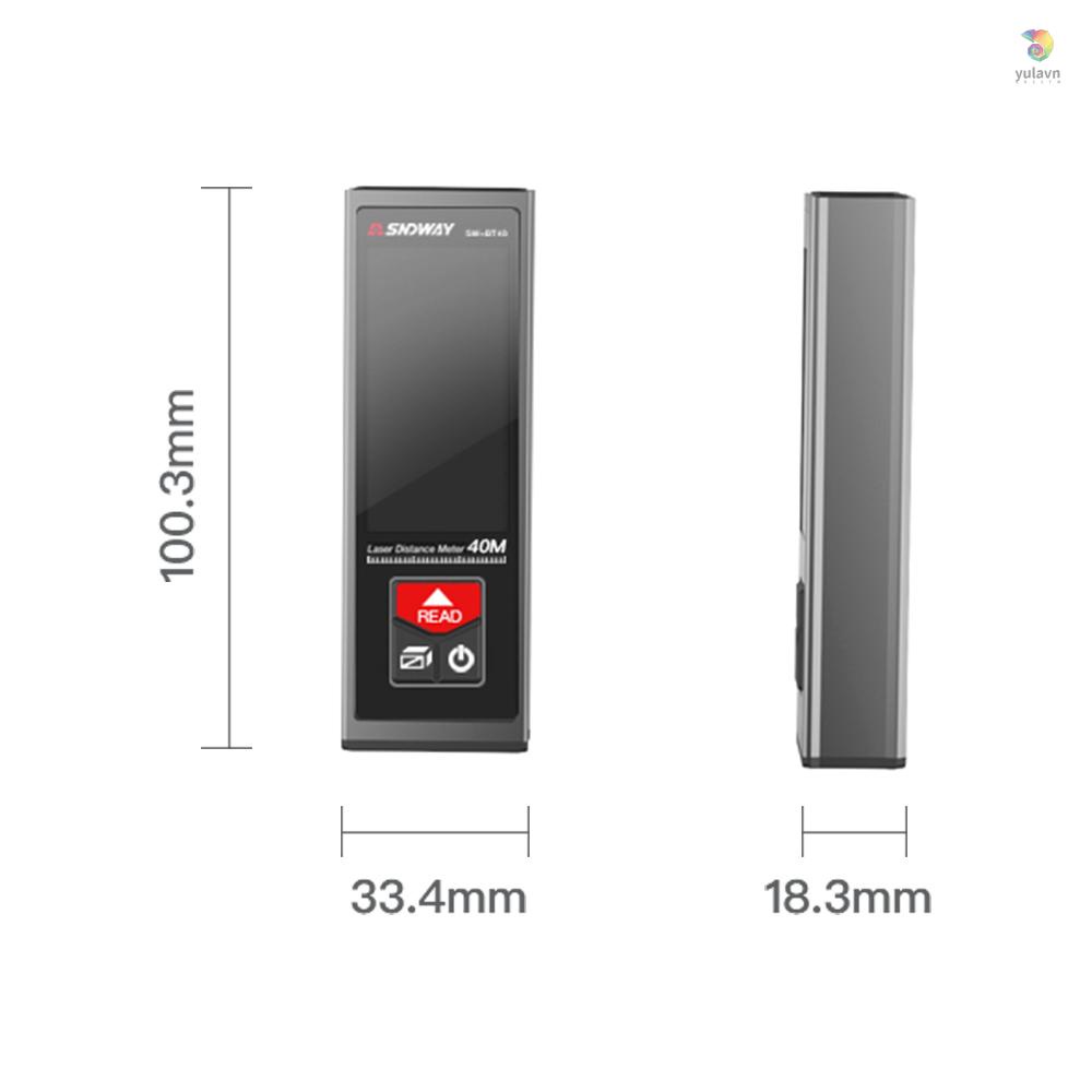 Đồng Hồ Đo Khoảng Cách Laser SNDWAY SW-B40 Kỹ Thuật Số Mini Cầm Tay Có Thể Sạc Lại